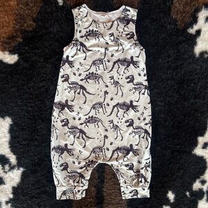 Dino Adventure Kids Bodysuit in Cream and Black